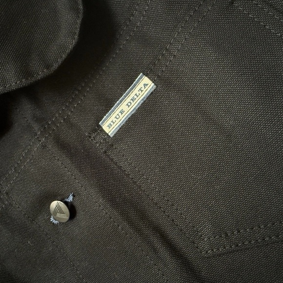Delta Blue Black Canvas An American Original Mens Jacket Sz Small - Picture 6 of 8